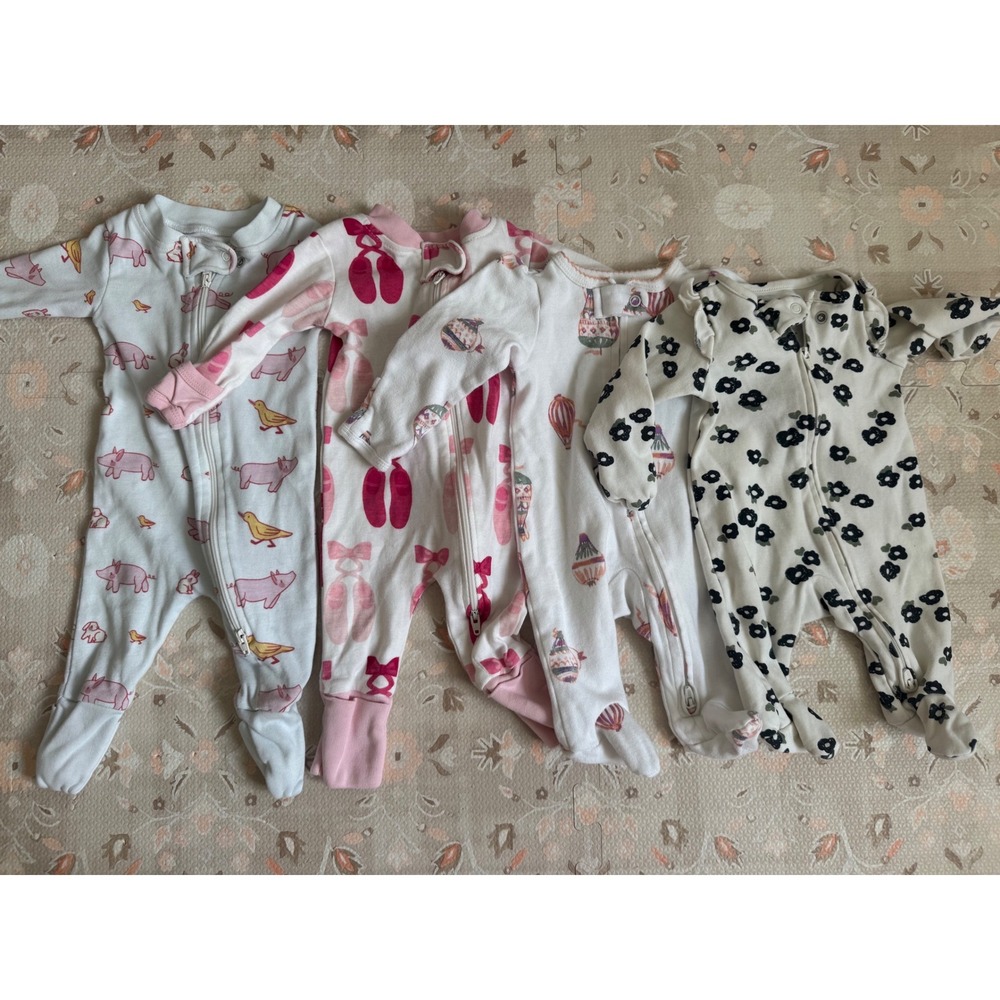Monica‎ + Andy Carter's Newborn Sleeper Bundle 4pc Pigs Ballet Floral Balloons